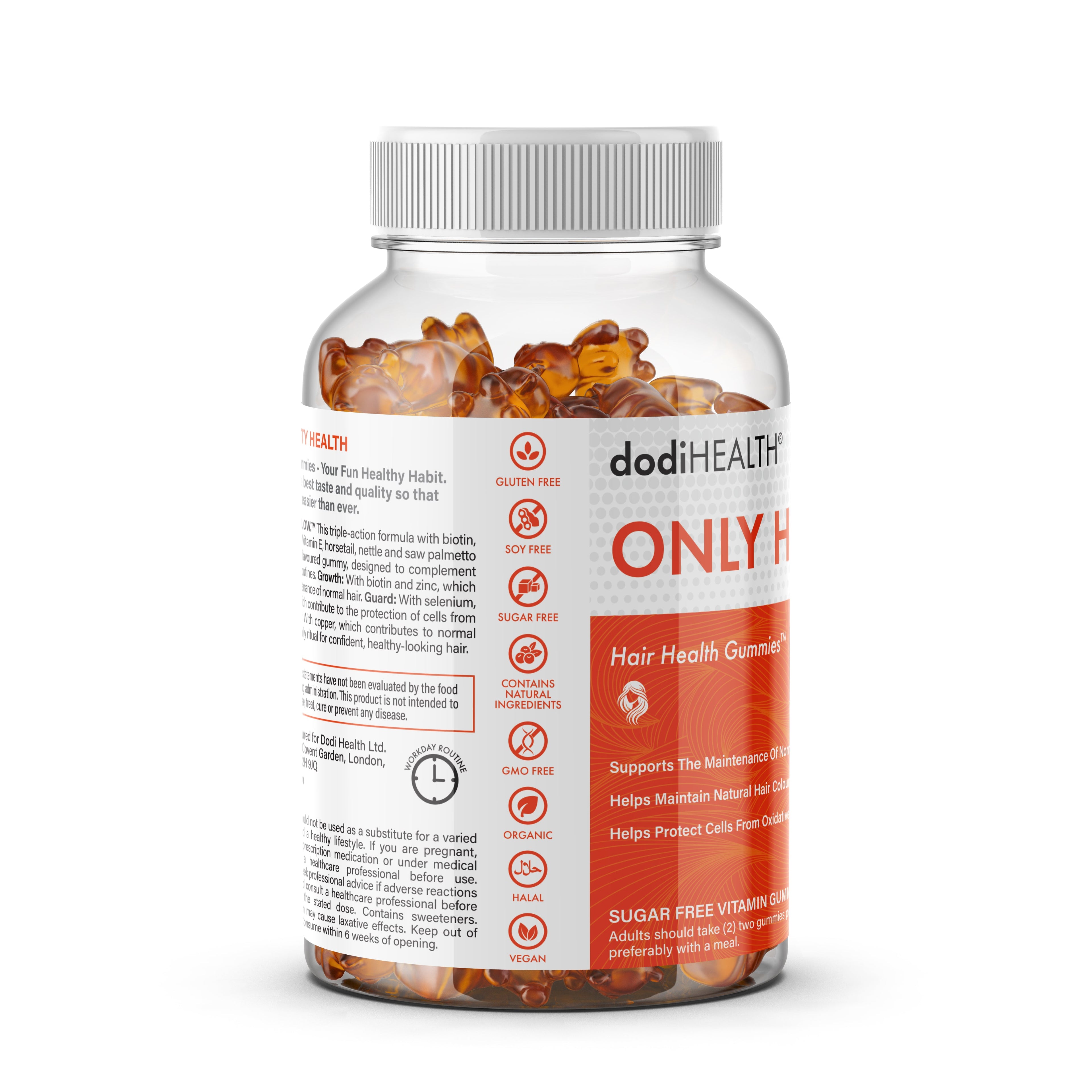 Only Hair Gummies with Biotin & Copper - Sugar-Free UK